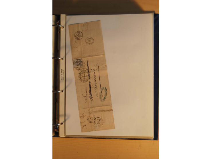 HUFEISENSTEMPEL: 1865/80 (ca.), sehr reichhaltige Sammlung auf losen Marken, Briefstücken und vielen Briefen, Karten, Ganzsac