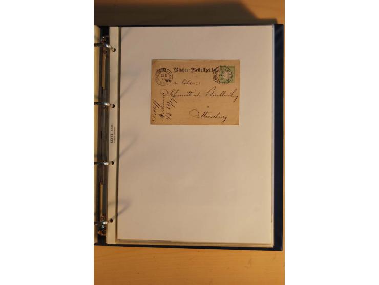 HUFEISENSTEMPEL: 1865/80 (ca.), sehr reichhaltige Sammlung auf losen Marken, Briefstücken und vielen Briefen, Karten, Ganzsac