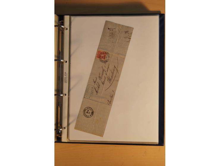 HUFEISENSTEMPEL: 1865/80 (ca.), sehr reichhaltige Sammlung auf losen Marken, Briefstücken und vielen Briefen, Karten, Ganzsac