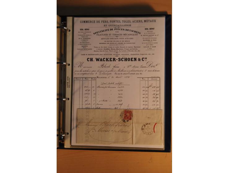 HUFEISENSTEMPEL: 1865/80 (ca.), sehr reichhaltige Sammlung auf losen Marken, Briefstücken und vielen Briefen, Karten, Ganzsac