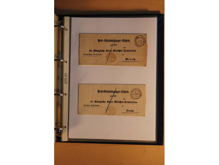 HUFEISENSTEMPEL: 1865/80 (ca.), sehr reichhaltige Sammlung auf losen Marken, Briefstücken und vielen Briefen, Karten, Ganzsac