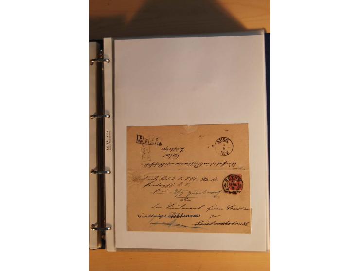 HUFEISENSTEMPEL: 1865/80 (ca.), sehr reichhaltige Sammlung auf losen Marken, Briefstücken und vielen Briefen, Karten, Ganzsac