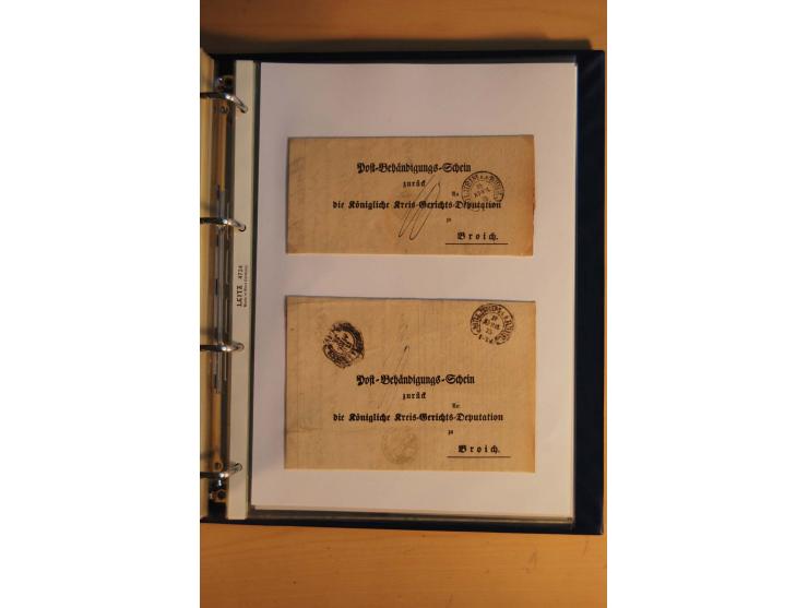HUFEISENSTEMPEL: 1865/80 (ca.), sehr reichhaltige Sammlung auf losen Marken, Briefstücken und vielen Briefen, Karten, Ganzsac