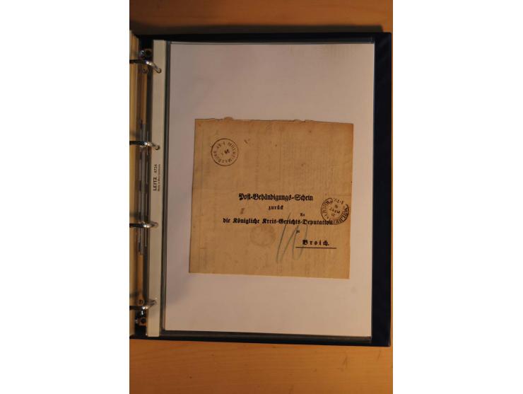 HUFEISENSTEMPEL: 1865/80 (ca.), sehr reichhaltige Sammlung auf losen Marken, Briefstücken und vielen Briefen, Karten, Ganzsac
