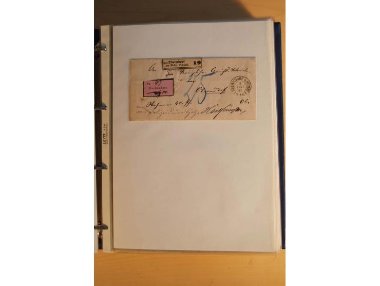 HUFEISENSTEMPEL: 1865/80 (ca.), sehr reichhaltige Sammlung auf losen Marken, Briefstücken und vielen Briefen, Karten, Ganzsac