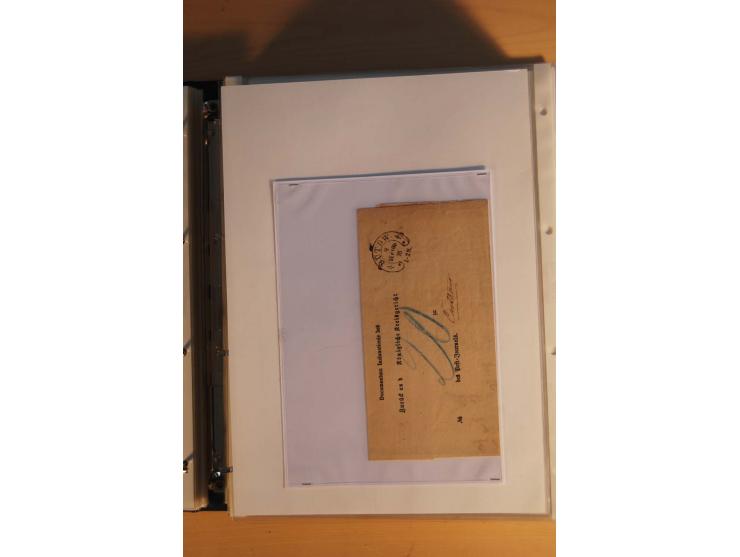 HUFEISENSTEMPEL: 1865/80 (ca.), sehr reichhaltige Sammlung auf losen Marken, Briefstücken und vielen Briefen, Karten, Ganzsac