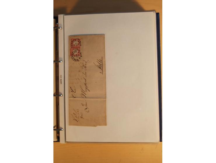 HUFEISENSTEMPEL: 1865/80 (ca.), sehr reichhaltige Sammlung auf losen Marken, Briefstücken und vielen Briefen, Karten, Ganzsac