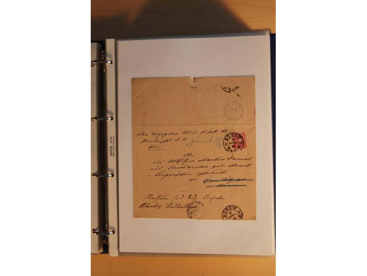 HUFEISENSTEMPEL: 1865/80 (ca.), sehr reichhaltige Sammlung auf losen Marken, Briefstücken und vielen Briefen, Karten, Ganzsac