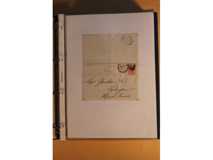 HUFEISENSTEMPEL: 1865/80 (ca.), sehr reichhaltige Sammlung auf losen Marken, Briefstücken und vielen Briefen, Karten, Ganzsac