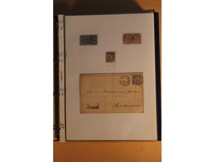 HUFEISENSTEMPEL: 1865/80 (ca.), sehr reichhaltige Sammlung auf losen Marken, Briefstücken und vielen Briefen, Karten, Ganzsac