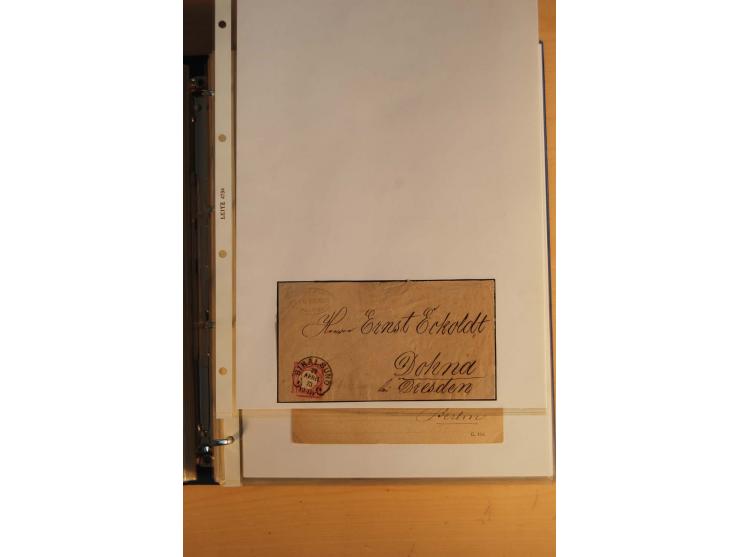 HUFEISENSTEMPEL: 1865/80 (ca.), sehr reichhaltige Sammlung auf losen Marken, Briefstücken und vielen Briefen, Karten, Ganzsac