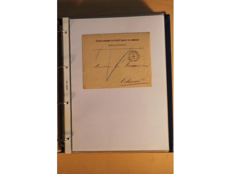 HUFEISENSTEMPEL: 1865/80 (ca.), sehr reichhaltige Sammlung auf losen Marken, Briefstücken und vielen Briefen, Karten, Ganzsac