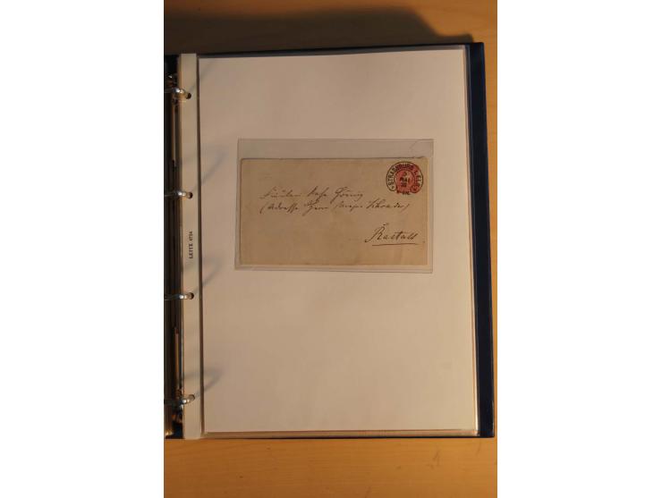 HUFEISENSTEMPEL: 1865/80 (ca.), sehr reichhaltige Sammlung auf losen Marken, Briefstücken und vielen Briefen, Karten, Ganzsac