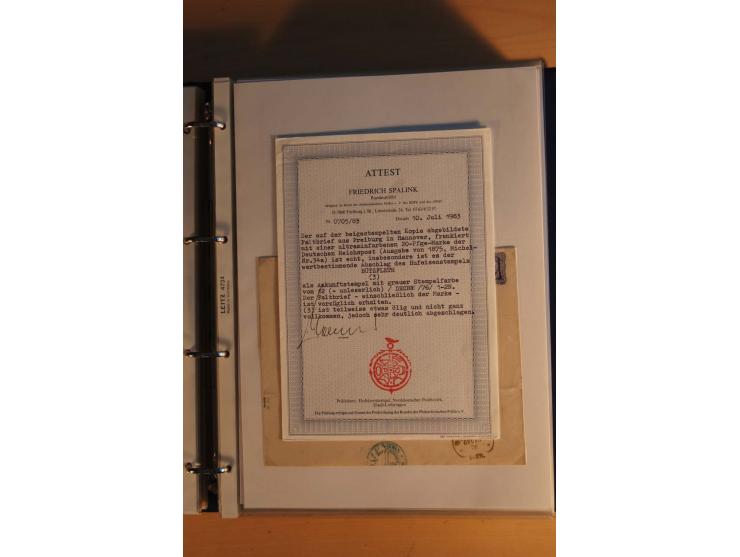 HUFEISENSTEMPEL: 1865/80 (ca.), sehr reichhaltige Sammlung auf losen Marken, Briefstücken und vielen Briefen, Karten, Ganzsac