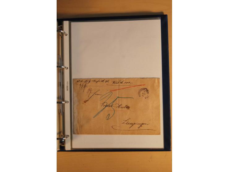 HUFEISENSTEMPEL: 1865/80 (ca.), sehr reichhaltige Sammlung auf losen Marken, Briefstücken und vielen Briefen, Karten, Ganzsac