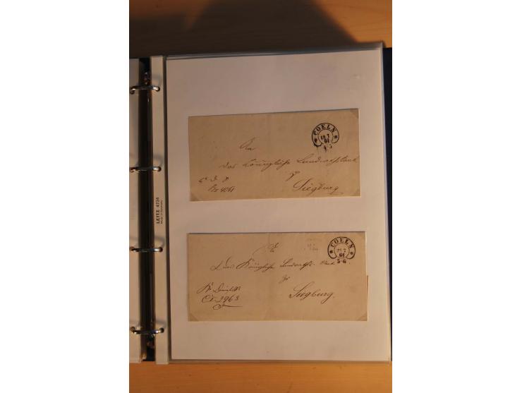 HUFEISENSTEMPEL: 1865/80 (ca.), sehr reichhaltige Sammlung auf losen Marken, Briefstücken und vielen Briefen, Karten, Ganzsac
