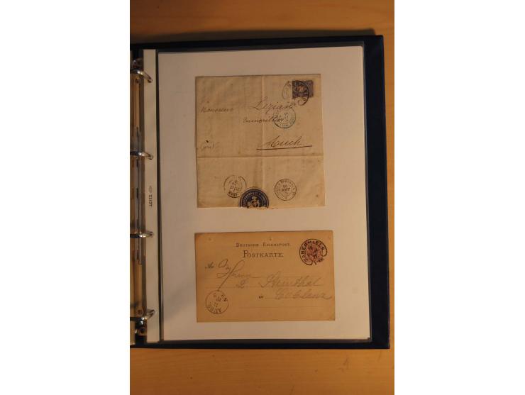 HUFEISENSTEMPEL: 1865/80 (ca.), sehr reichhaltige Sammlung auf losen Marken, Briefstücken und vielen Briefen, Karten, Ganzsac