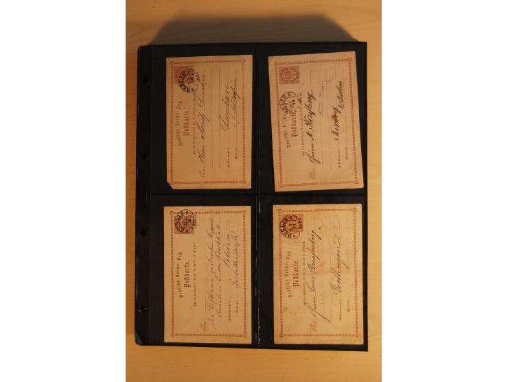 HUFEISENSTEMPEL: 1865/80 (ca.), sehr reichhaltige Sammlung auf losen Marken, Briefstücken und vielen Briefen, Karten, Ganzsac