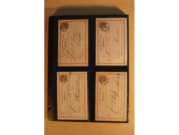 HUFEISENSTEMPEL: 1865/80 (ca.), sehr reichhaltige Sammlung auf losen Marken, Briefstücken und vielen Briefen, Karten, Ganzsac