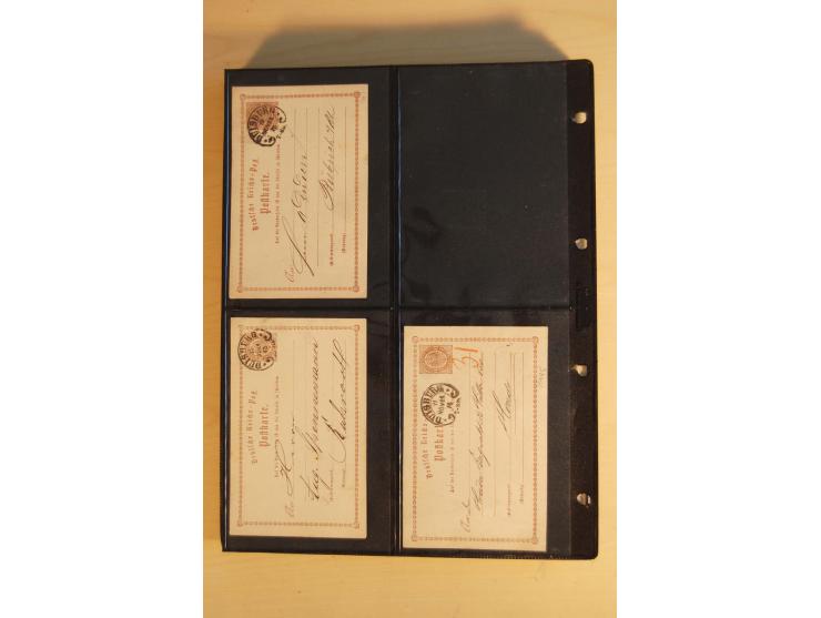 HUFEISENSTEMPEL: 1865/80 (ca.), sehr reichhaltige Sammlung auf losen Marken, Briefstücken und vielen Briefen, Karten, Ganzsac