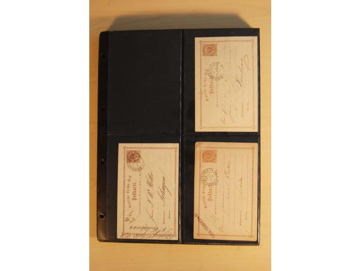 HUFEISENSTEMPEL: 1865/80 (ca.), sehr reichhaltige Sammlung auf losen Marken, Briefstücken und vielen Briefen, Karten, Ganzsac