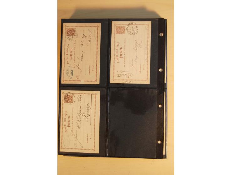 HUFEISENSTEMPEL: 1865/80 (ca.), sehr reichhaltige Sammlung auf losen Marken, Briefstücken und vielen Briefen, Karten, Ganzsac