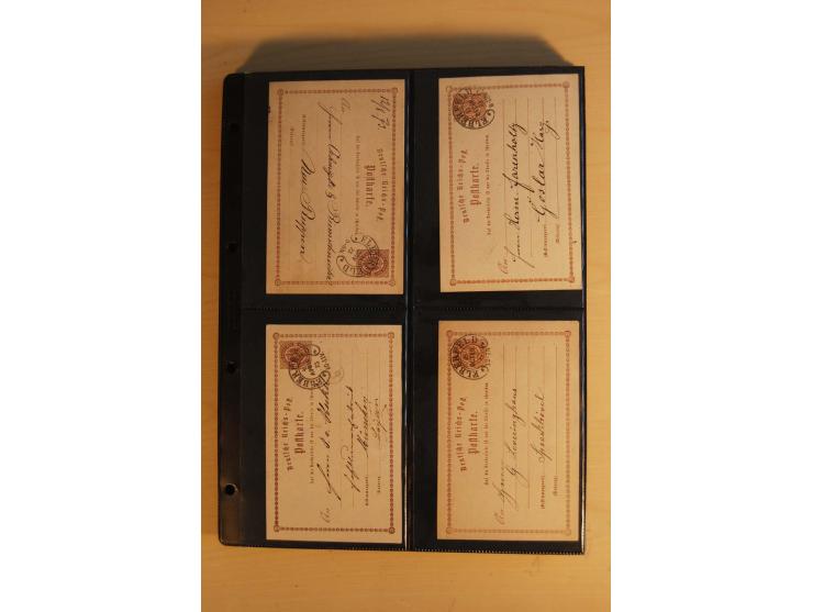 HUFEISENSTEMPEL: 1865/80 (ca.), sehr reichhaltige Sammlung auf losen Marken, Briefstücken und vielen Briefen, Karten, Ganzsac