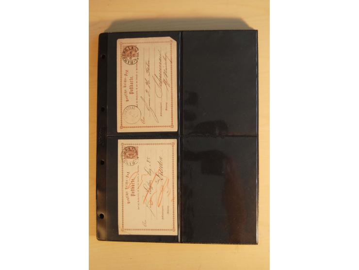 HUFEISENSTEMPEL: 1865/80 (ca.), sehr reichhaltige Sammlung auf losen Marken, Briefstücken und vielen Briefen, Karten, Ganzsac