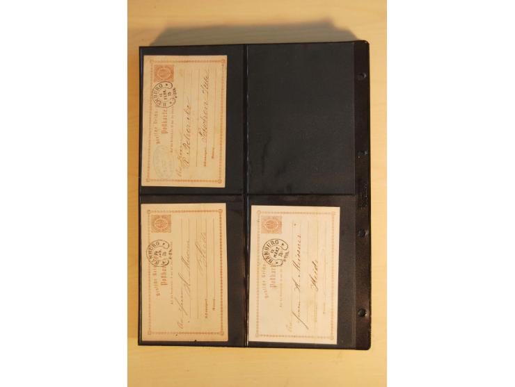 HUFEISENSTEMPEL: 1865/80 (ca.), sehr reichhaltige Sammlung auf losen Marken, Briefstücken und vielen Briefen, Karten, Ganzsac