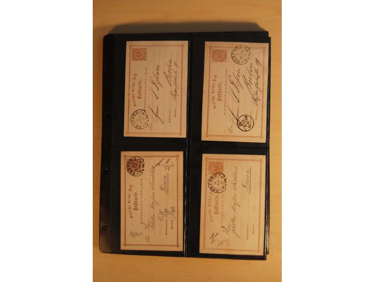 HUFEISENSTEMPEL: 1865/80 (ca.), sehr reichhaltige Sammlung auf losen Marken, Briefstücken und vielen Briefen, Karten, Ganzsac