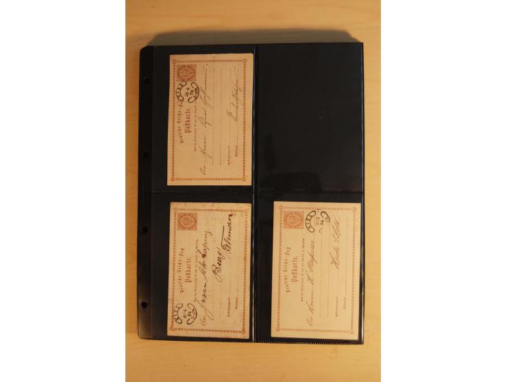 HUFEISENSTEMPEL: 1865/80 (ca.), sehr reichhaltige Sammlung auf losen Marken, Briefstücken und vielen Briefen, Karten, Ganzsac