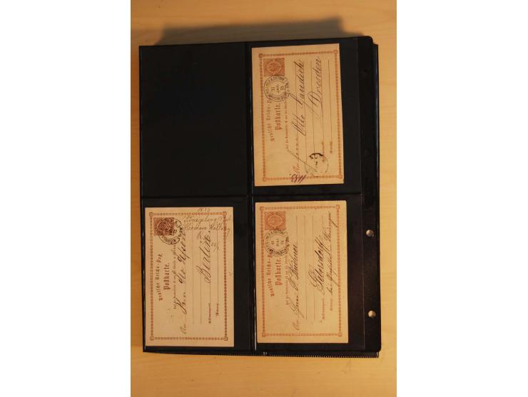 HUFEISENSTEMPEL: 1865/80 (ca.), sehr reichhaltige Sammlung auf losen Marken, Briefstücken und vielen Briefen, Karten, Ganzsac