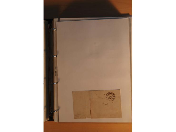 HUFEISENSTEMPEL: 1865/80 (ca.), sehr reichhaltige Sammlung auf losen Marken, Briefstücken und vielen Briefen, Karten, Ganzsac