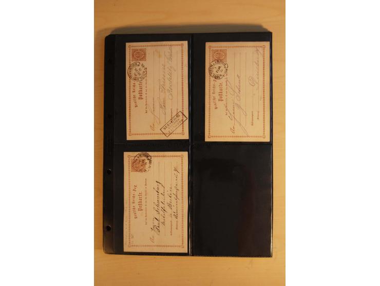 HUFEISENSTEMPEL: 1865/80 (ca.), sehr reichhaltige Sammlung auf losen Marken, Briefstücken und vielen Briefen, Karten, Ganzsac