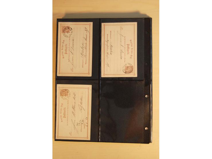 HUFEISENSTEMPEL: 1865/80 (ca.), sehr reichhaltige Sammlung auf losen Marken, Briefstücken und vielen Briefen, Karten, Ganzsac