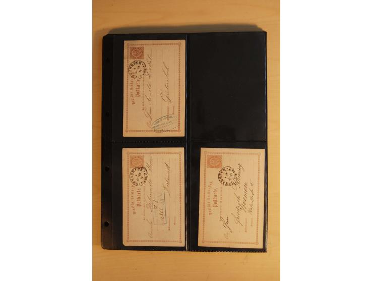 HUFEISENSTEMPEL: 1865/80 (ca.), sehr reichhaltige Sammlung auf losen Marken, Briefstücken und vielen Briefen, Karten, Ganzsac