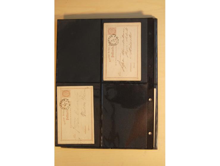 HUFEISENSTEMPEL: 1865/80 (ca.), sehr reichhaltige Sammlung auf losen Marken, Briefstücken und vielen Briefen, Karten, Ganzsac