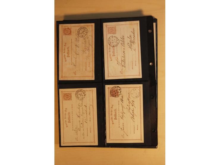 HUFEISENSTEMPEL: 1865/80 (ca.), sehr reichhaltige Sammlung auf losen Marken, Briefstücken und vielen Briefen, Karten, Ganzsac