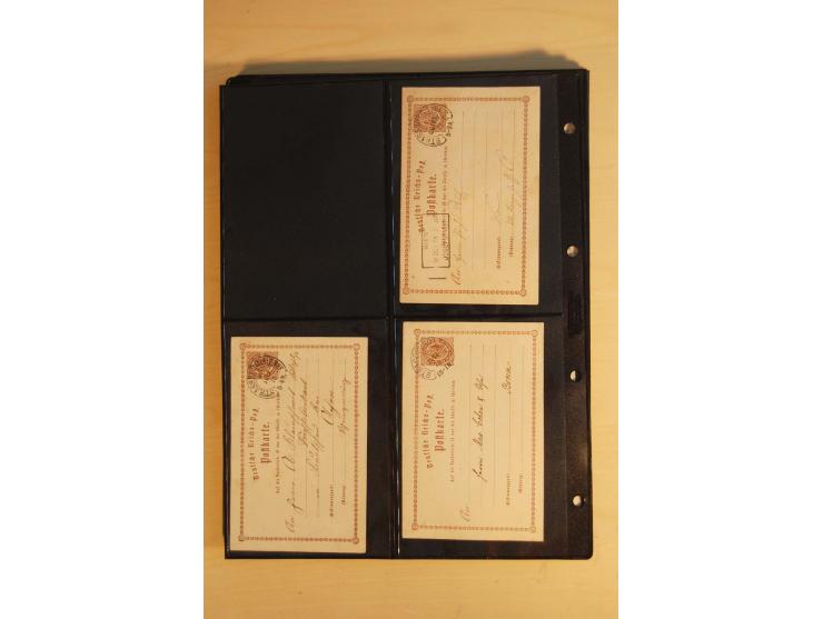 HUFEISENSTEMPEL: 1865/80 (ca.), sehr reichhaltige Sammlung auf losen Marken, Briefstücken und vielen Briefen, Karten, Ganzsac