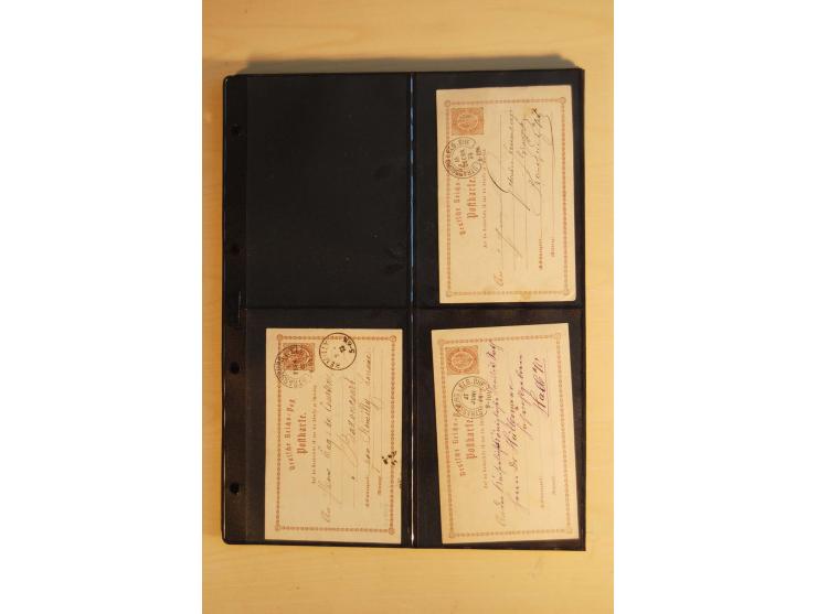 HUFEISENSTEMPEL: 1865/80 (ca.), sehr reichhaltige Sammlung auf losen Marken, Briefstücken und vielen Briefen, Karten, Ganzsac