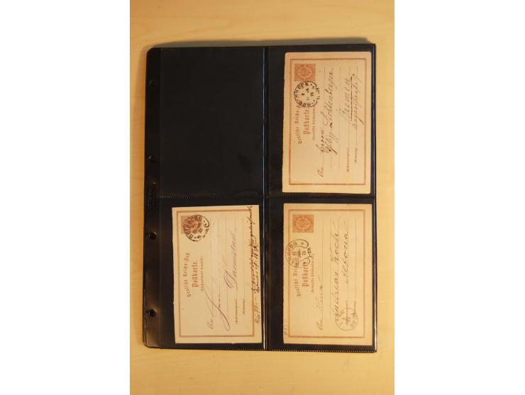 HUFEISENSTEMPEL: 1865/80 (ca.), sehr reichhaltige Sammlung auf losen Marken, Briefstücken und vielen Briefen, Karten, Ganzsac