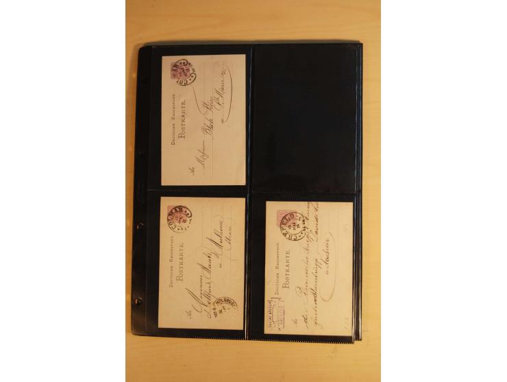 HUFEISENSTEMPEL: 1865/80 (ca.), sehr reichhaltige Sammlung auf losen Marken, Briefstücken und vielen Briefen, Karten, Ganzsac
