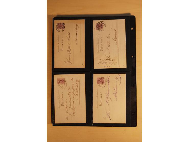 HUFEISENSTEMPEL: 1865/80 (ca.), sehr reichhaltige Sammlung auf losen Marken, Briefstücken und vielen Briefen, Karten, Ganzsac