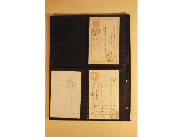 HUFEISENSTEMPEL: 1865/80 (ca.), sehr reichhaltige Sammlung auf losen Marken, Briefstücken und vielen Briefen, Karten, Ganzsac