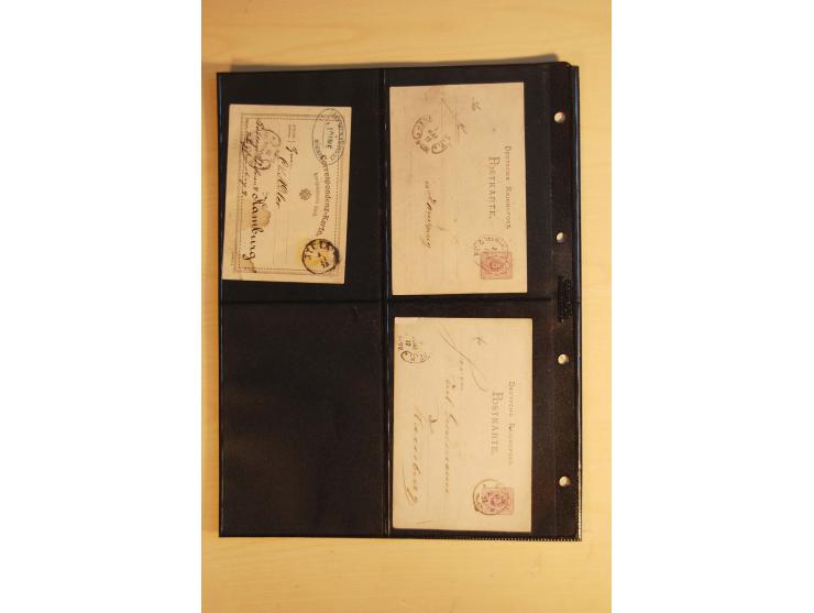 HUFEISENSTEMPEL: 1865/80 (ca.), sehr reichhaltige Sammlung auf losen Marken, Briefstücken und vielen Briefen, Karten, Ganzsac