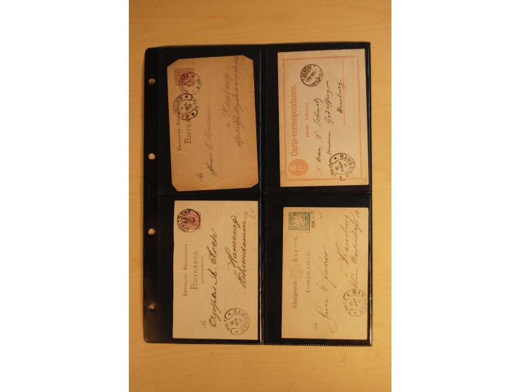 HUFEISENSTEMPEL: 1865/80 (ca.), sehr reichhaltige Sammlung auf losen Marken, Briefstücken und vielen Briefen, Karten, Ganzsac