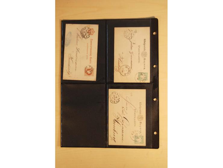 HUFEISENSTEMPEL: 1865/80 (ca.), sehr reichhaltige Sammlung auf losen Marken, Briefstücken und vielen Briefen, Karten, Ganzsac