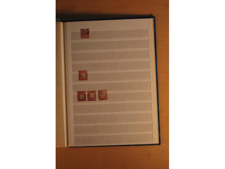 HUFEISENSTEMPEL: 1865/80 (ca.), sehr reichhaltige Sammlung auf losen Marken, Briefstücken und vielen Briefen, Karten, Ganzsac