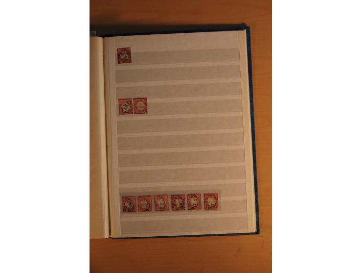 HUFEISENSTEMPEL: 1865/80 (ca.), sehr reichhaltige Sammlung auf losen Marken, Briefstücken und vielen Briefen, Karten, Ganzsac