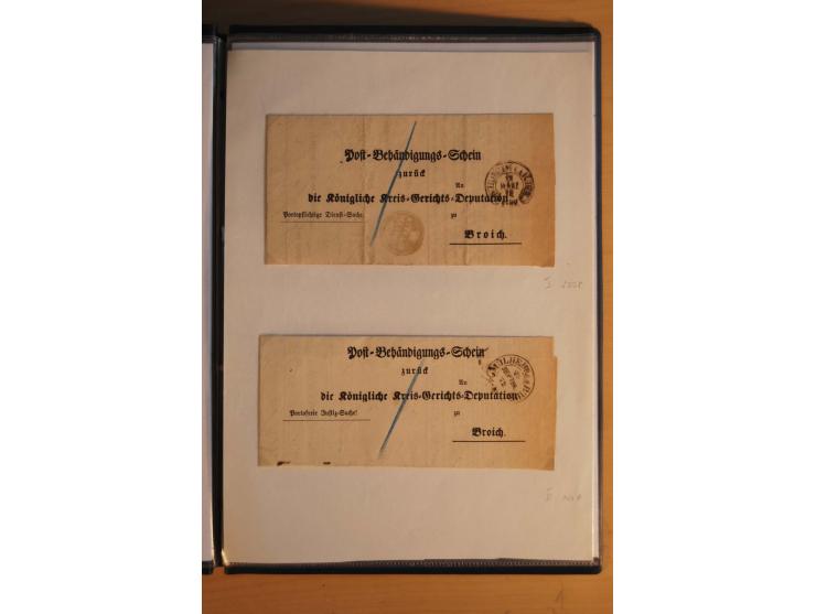 HUFEISENSTEMPEL: 1865/80 (ca.), sehr reichhaltige Sammlung auf losen Marken, Briefstücken und vielen Briefen, Karten, Ganzsac